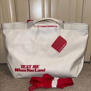 BEIS The Travel Tote in Ghost White NEW Lonely Air X Lonely Ghost Collection